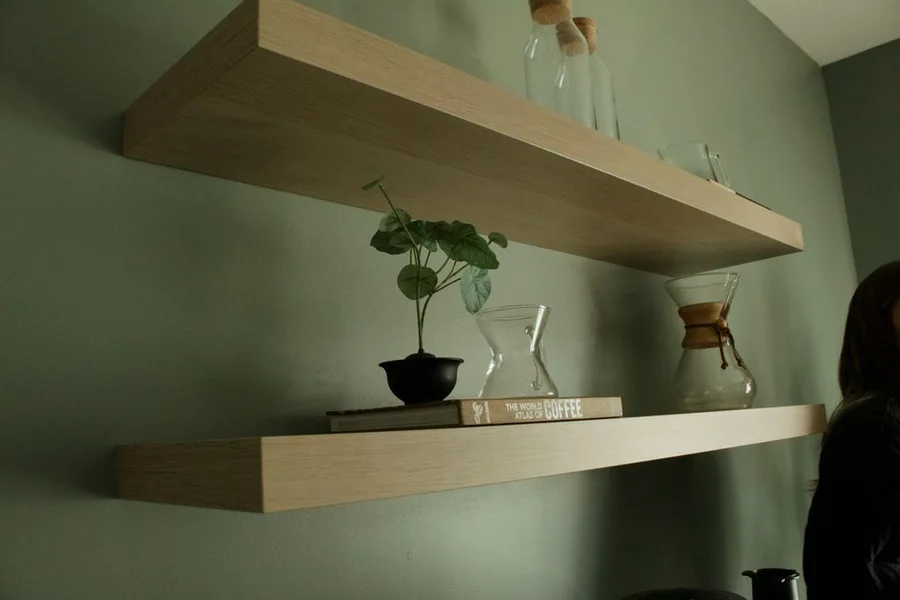Shelves and wall fixings